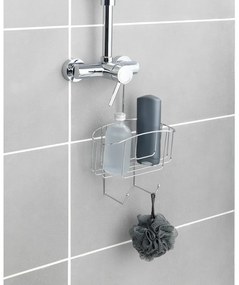 Závesná oceľová kúpeľňová polička v lesklo striebornej farbe Martos – Allstar