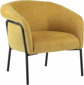 Dizajnové kreslo CLOVER BREGO, horčicové