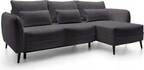 Rohová sedacia súprava Eilish (p) (sivá čierna)