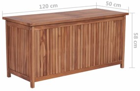 Záhradný úložný box teak Dekorhome 120 cm