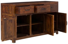 furniture-nabytek.cz - Masívny príborník Palison z palisandru, lakovaný, hnedý – 140×42×80 cm