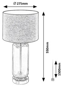 Rabalux 74049 - Stolová lampa RIEN 1xE27/60W/230V