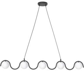 Luster na lane SINUS 5xG9/8W/230V čierna