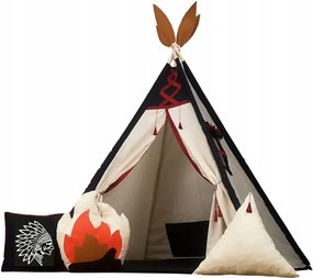 Detský stan TEEPEE (TÝPIE) INDIÁN s doplnkami - béžový