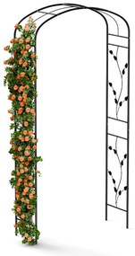 FloraBelle Curve ružový oblúk, ozdobné vzory listov, odolný voči poveternostným vplyvom, pomôcka na popínanie