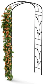 FloraBelle Curve ružový oblúk, ozdobné vzory listov, odolný voči poveternostným vplyvom, pomôcka na popínanie