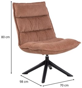 Otočné lounge křeslo Blizzard rosewood červeno-hnědé