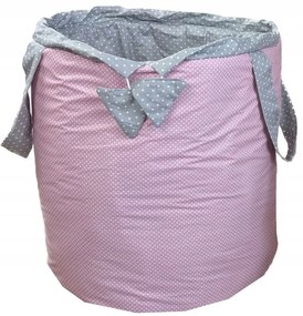 Detský kôš na hračky ANIMALS - RUŽOVÁ PARTIČKA - ružový/sivý