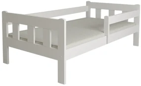 Detská posteľ NESTY 90 x 200 cm, biela Rošt: Bez roštu, Matrac: Bez matraca