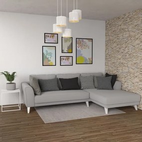 Luster na lanku LOFT SHADE 5xE27/60W/230V biela/zlatá