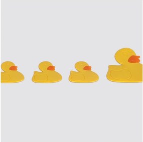 Detské protišmykové podložky v súprave 6 ks do vane 12x12,5 cm Duck – Spirella