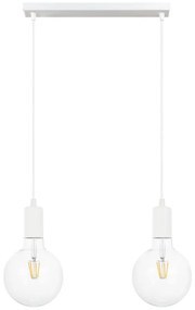Luster na lanku MIROS 2xE27/60W/230V biela