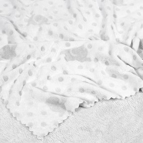 Goldea kvalitná detská deka z mikrovlákna - siví sloníci s bodkami 75 x 100 cm