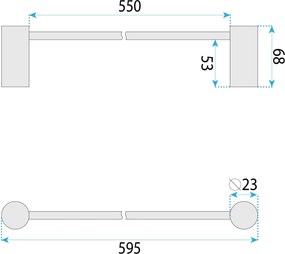 Rea Otto, nástenný kúpeľňový vešiak, A62301BRG, medená matná, REA-42029