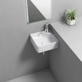 Aqualine Aqualine, NEXA keramické umývadlo rohové 30x30cm, biela, NP436