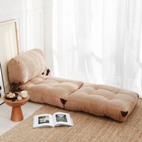 Kreslo Fold Kadife Camel