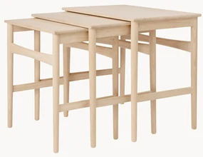 Pomocné stolíky z dubového dreva Ch004 (3 ks)