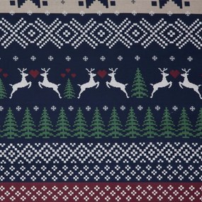 VIANOČNÉ RENFORCÉ OBLIEČKY SKANDY 200X220 CM, 2 KS 70X80 CM VZOROVANÉ