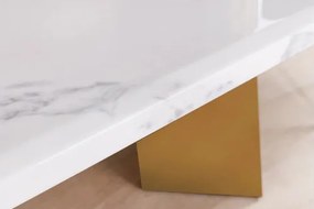 Jedálenský stôl Luxury 45929 200x100cm Biely Mramor  - Komfort-nábytok