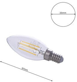 Dekoračná LED žiarovka E14 neutrálna 4000k 4w 470 lm sviečka