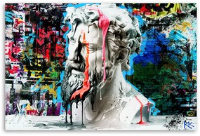Gario Obraz na plátne Socha Poseidona Graffity Rozmery: 100 x 70 cm