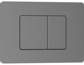 Mexen Tex 05, splachovacie tlačidlo z nehrdzavejúcej ocele, šedá matná-brúsená, 6105-12