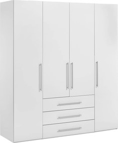 XXXLutz SKRIŇA S OTOČNÝMI DVERAMI, biela s vysokým leskom, biela, 196/219/59 cm Xora - Skrine - 000588000502