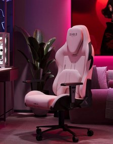 Herná stolička s chladiacim sedadlom ružová Diablo X-One Prime Akira Pink
