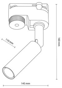 LED Bodové svietidlo do lištového systému LAGOS 1xG9/3W/230V biela
