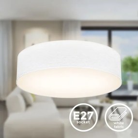 Stropné svietidlo 2xE27/40W/230V pr. 38 cm biele