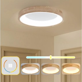 Brilagi - LED stropné svietidlo FALCON WOOD MODERN LED/40W/230V pr. 60 cm drevo