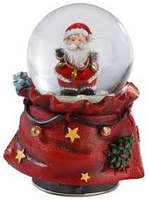 Vianočná dekorácia hracia guľa, ø 12 cm, červená