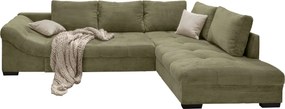 XXXLutz ROHOVÁ SEDAČKA, textil, olivovozelená P & B - Sedačky - 002310006751