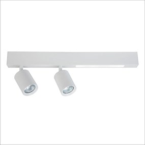 Stropné svietidlo Magnet, 2x biele kovové tienidlo + 1x LED 5W, w