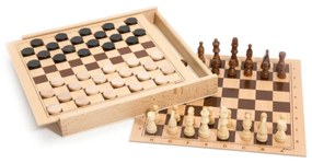 Jeujura - Šachy a dáma buk/borovica