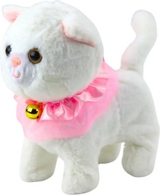 LEAN Toys Interaktívna mačička na vodítku Pink Tinkerbell Walks Meow