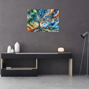 Obraz – Farebný energetický strom (70x50 cm)