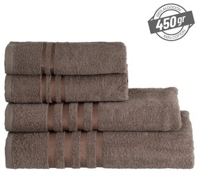 Hnedá froté bavlnená osuška 100x150 cm Simple – Casa Selección