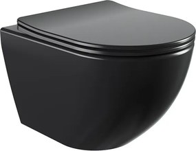 BPS-koupelny Podomietkový modul Geberit DuoFix s WC misou NERO-MTB-03 + ovládacie tlačidlo Delta 50 čierna mat