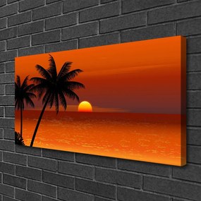 Obraz na plátne Palma more slnko krajina 120x60 cm