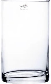 Váza sklenená CYLI valcovitá Ø15 x 25 cm ručná výroba