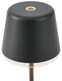 Stolná lampa čierna vrátane LED IP65 Nabíjateľná s nabíjacou stanicou - Treble
