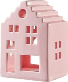 DELFT Keramický svietnik na čajovú sviečku 13 cm - sv. ružová