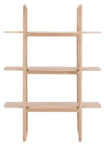 Knižnica z masívneho dubového dreva Gazzda Muse, výška 140 cm