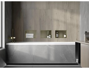 Mexen X-Wall-NR, polička na zapustenie pod obklad bez goliera 30 x 20 cm, zlatá lesklá, 1951302010