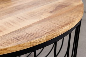 Konferenčný stolík Úložná súprava 2 70 cm prírodná čierna