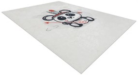 BAMBINO 1129 Prateľný koberec panda, protišmykový - krém