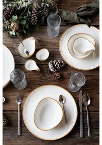 Mäser Dezertný tanier Pintar White hnedé bodky 22,5 cm