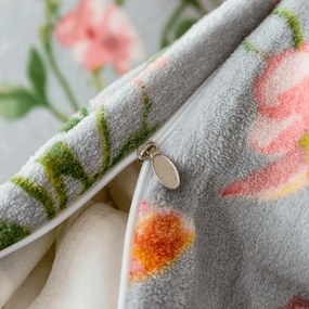 Obliečky mikroplyš PINK BUTTERFLY sivé Rozmer obliečky: 70 x 80 cm | 140 x 200 cm