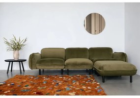 Tmavomodrá zamatová pohovka EMKO Bean